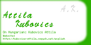 attila kubovics business card